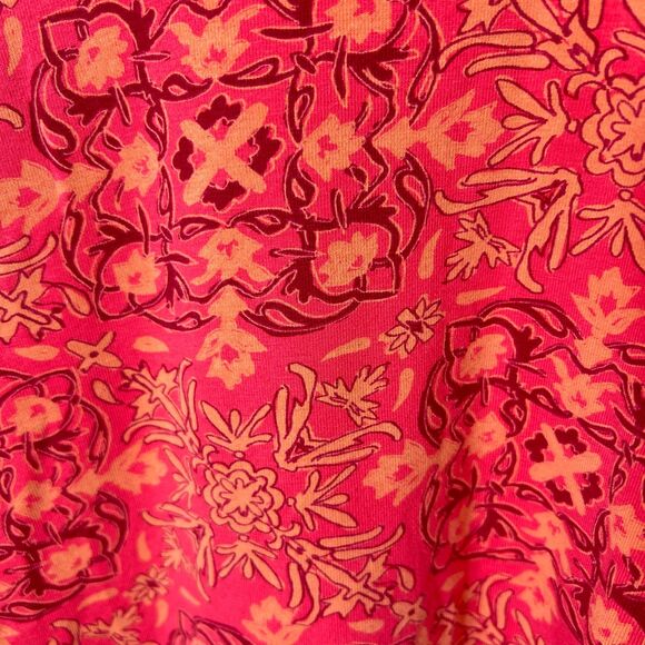 Life Is Good Orange Geo Print Sleeveless Surplice V-Neck Active Mini Dress Sz 4 - Picture 6 of 11